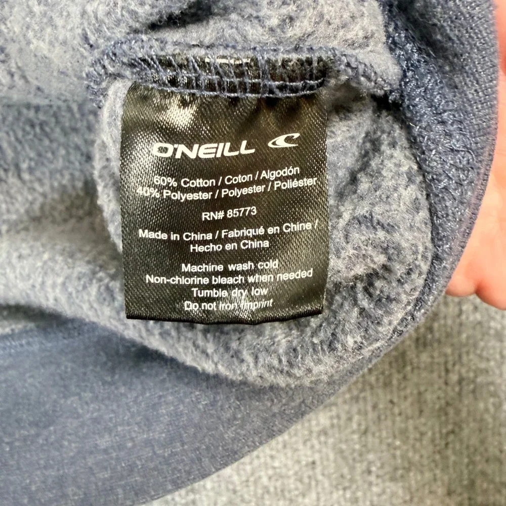 O'Neill Mens XL Blue Heather Custom Surf Goods 1952 Graphic Pullover Hoodie
